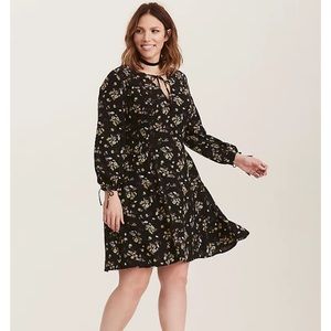 🌿3/$28🌿Torrid Floral Smocked Long sleeve dress